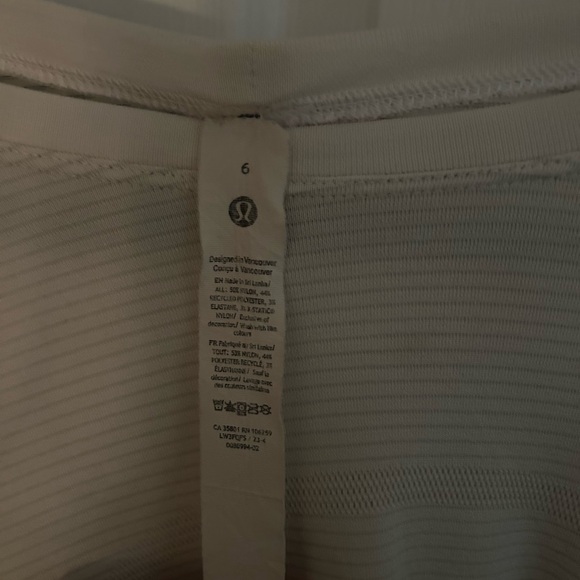 White Ribbed Top - Picture 2 of 3